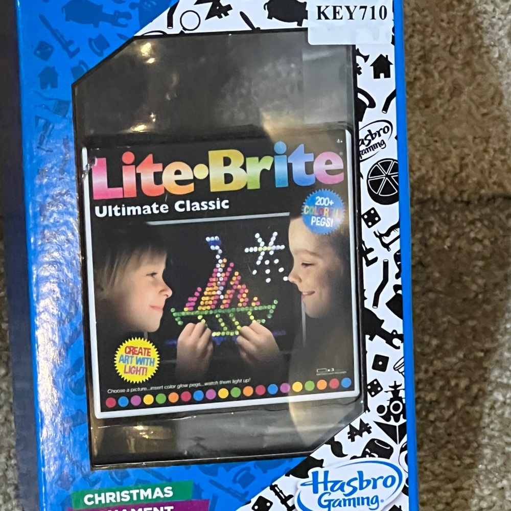 Classic Hasbro new Board Game Christmas ornament  Lite Brite